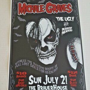 MICHALE GRAVES Misfits POSTER Rare 17" x 11" Gig Dean Tomasek Art Goth Punk Conc